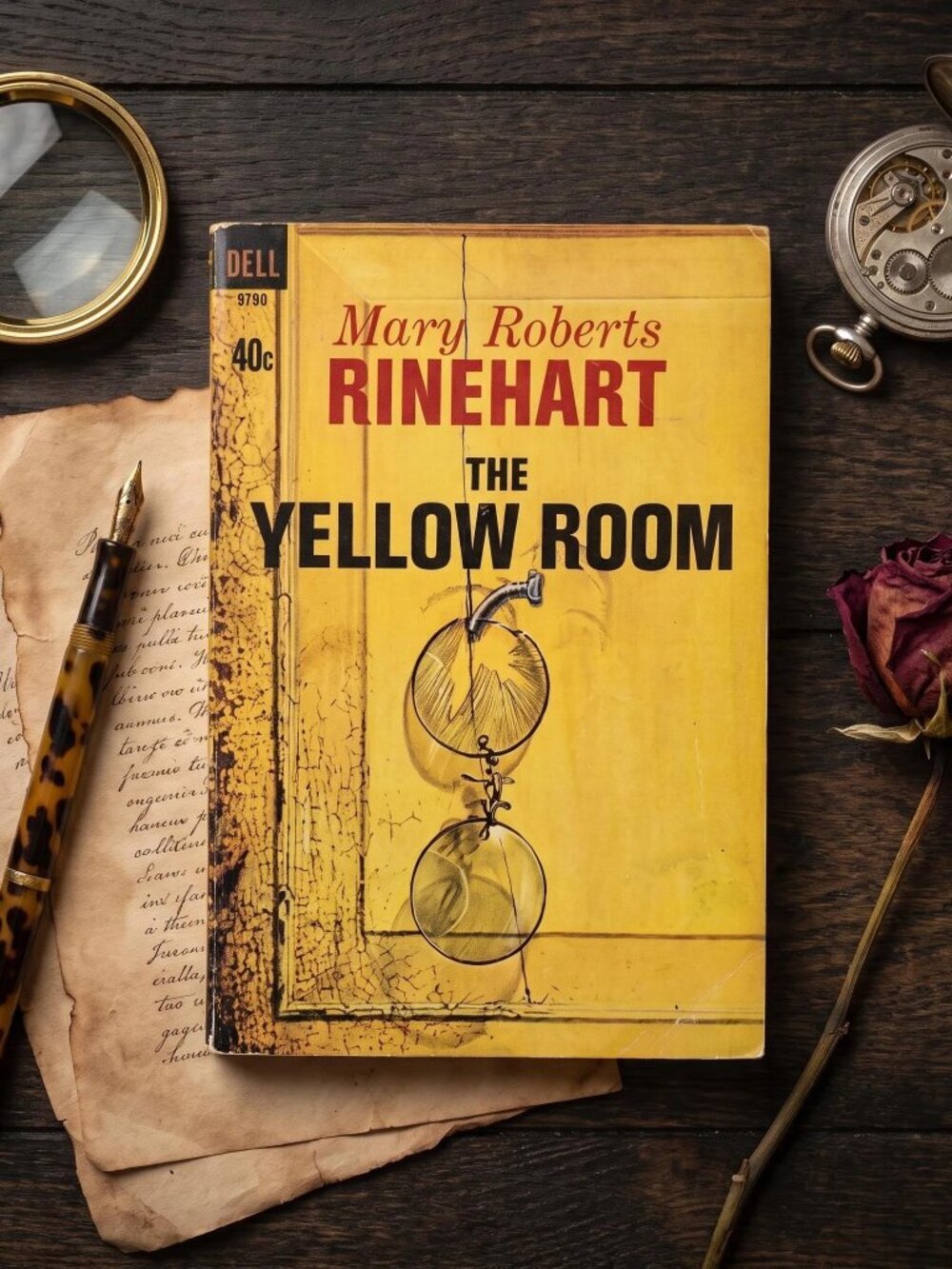 Vintage 1962 Dell The Yellow Room Mary Roberts Rinehart Mystery Paperback